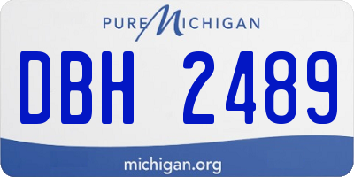 MI license plate DBH2489