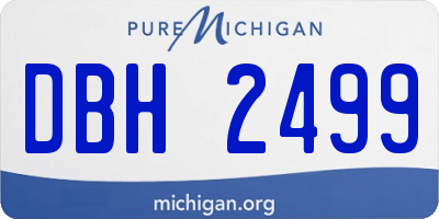 MI license plate DBH2499