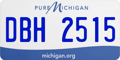 MI license plate DBH2515