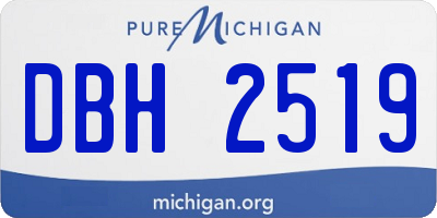 MI license plate DBH2519