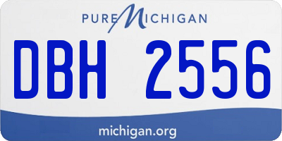 MI license plate DBH2556