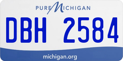 MI license plate DBH2584