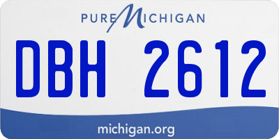 MI license plate DBH2612