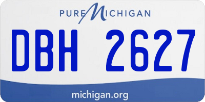 MI license plate DBH2627