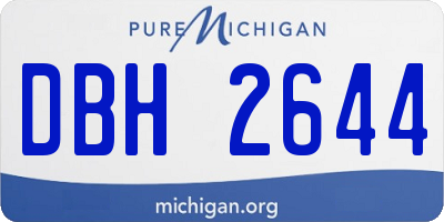 MI license plate DBH2644
