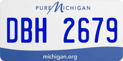 MI license plate DBH2679