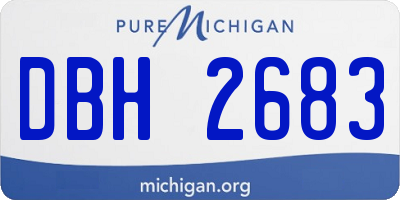 MI license plate DBH2683
