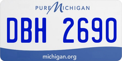 MI license plate DBH2690