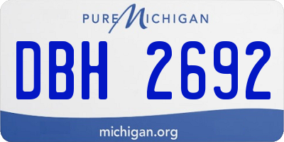 MI license plate DBH2692
