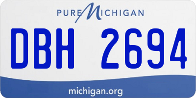 MI license plate DBH2694