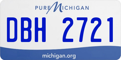 MI license plate DBH2721