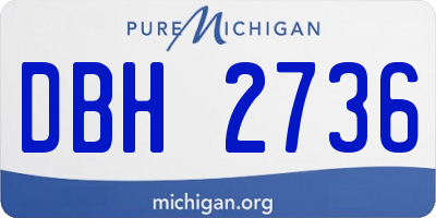 MI license plate DBH2736