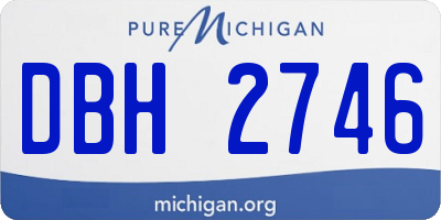 MI license plate DBH2746