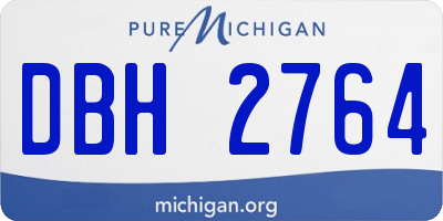 MI license plate DBH2764