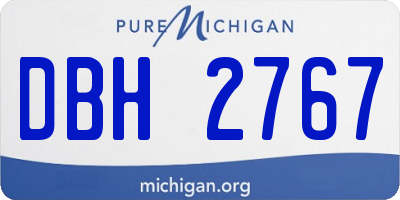 MI license plate DBH2767