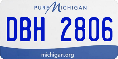MI license plate DBH2806