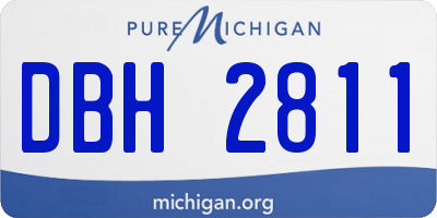 MI license plate DBH2811