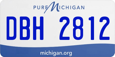 MI license plate DBH2812