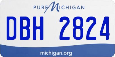 MI license plate DBH2824