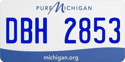 MI license plate DBH2853