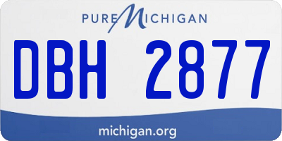 MI license plate DBH2877