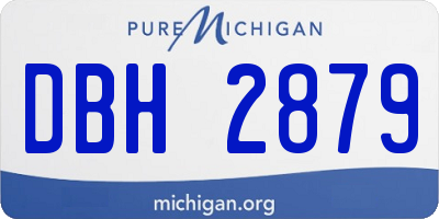MI license plate DBH2879