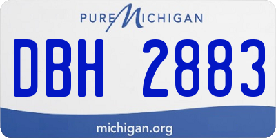 MI license plate DBH2883