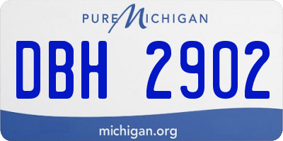 MI license plate DBH2902