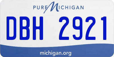 MI license plate DBH2921