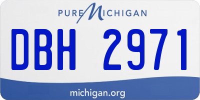 MI license plate DBH2971