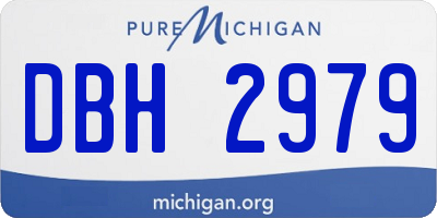 MI license plate DBH2979