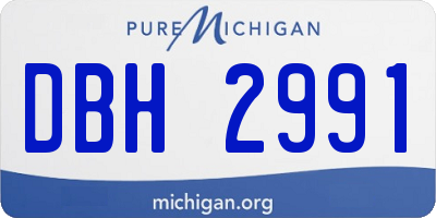 MI license plate DBH2991