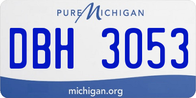 MI license plate DBH3053