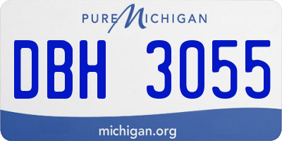 MI license plate DBH3055