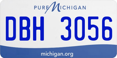 MI license plate DBH3056