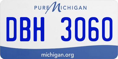 MI license plate DBH3060