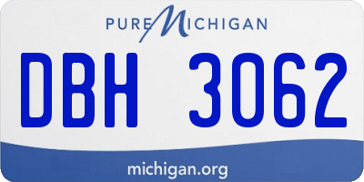 MI license plate DBH3062