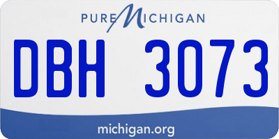 MI license plate DBH3073