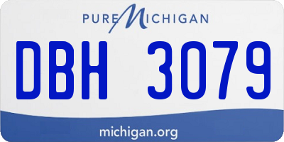 MI license plate DBH3079