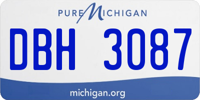 MI license plate DBH3087