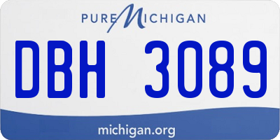 MI license plate DBH3089