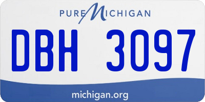 MI license plate DBH3097
