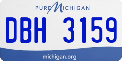 MI license plate DBH3159