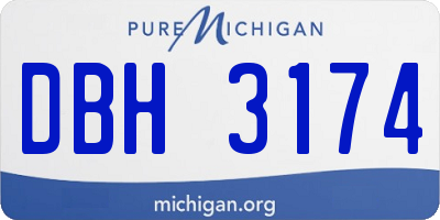 MI license plate DBH3174