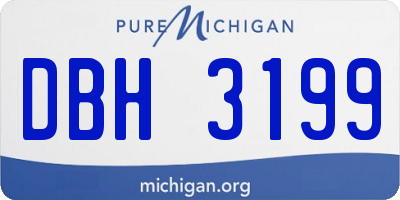 MI license plate DBH3199