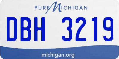 MI license plate DBH3219