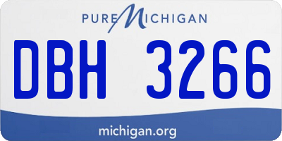 MI license plate DBH3266