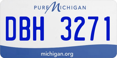 MI license plate DBH3271