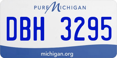 MI license plate DBH3295