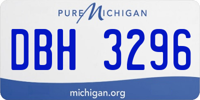 MI license plate DBH3296
